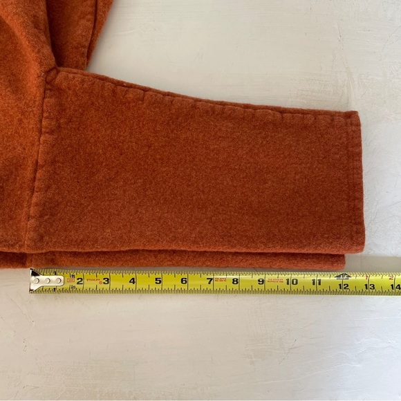 Eskandar Sweater Womens Burnt Orange Wool Cashmere Scottish Boxy Marled - Picture 8 of 12